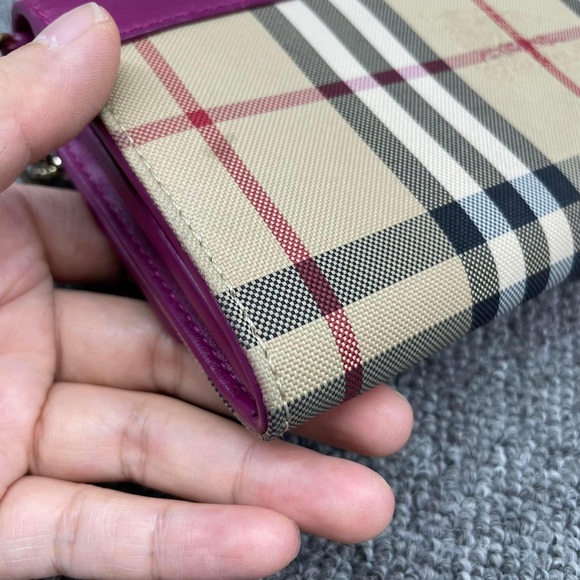 100% Authentic Burberry Henley Pink/Brown Leather Shoulder Bag - Picture 4 of 15